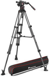 Manfrotto Nitrotech 612 video fej + karbon állvány középterp. , ikerláb