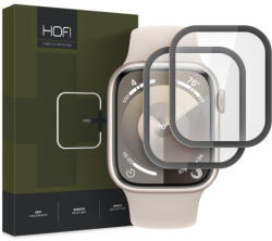 HOFI Hybrid 2x üvegfólia Apple Watch 7 / 8 / 9 41mm, fekete