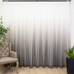 Hiko Perdea crep fin Hiko New Degradee gri, cu rejansa Premium, creion de 6, 5cm (10005851)