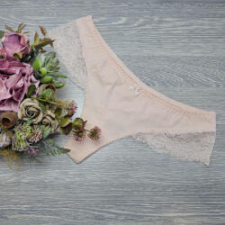 Lemila Női féltanga pamut csipke díszítéssel extra méret Púder, 5XL 69790