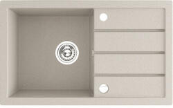 Laveo RINA csepptálcás bézs mosogató automata dugókiemelős, helytakarékos szifonnal (SRP_411T) - mosibolt