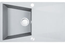 Laveo GRENADA csepptálcás fehér mosogató automata dugókiemelős, helytakarékos szifonnal (SRG_611T) - mosibolt