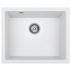 Laveo IBIZA fehér egymedencés mosogató helytakarékos szifonnal (SRI_610U) - mosibolt