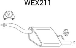 QWP Toba esapament finala QWP WEX211 (WEX211)