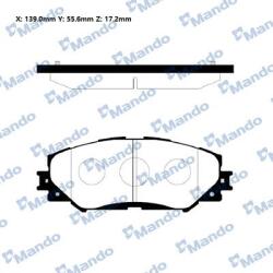 MANDO set placute frana, frana disc MANDO RMPT08NS