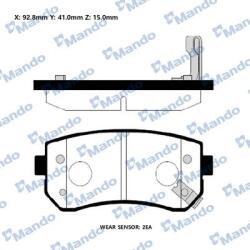 MANDO set placute frana, frana disc MANDO RMPH35NS