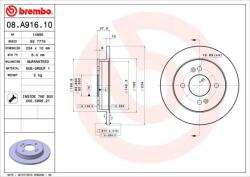 BREMBO Disc frana BREMBO PRIME LINE 08. A916.10 (08.A916.10)