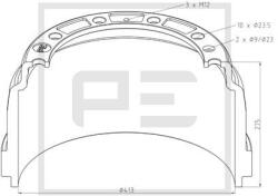 PE Tambur frana PE 126.089-00A