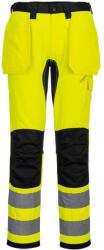 Portwest CD889 - WX2 Hi-Vis nadrág lezippzározható lengőzsebbel, sárga/fekete (CD889YBR32)