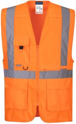 Portwest C357 - Hi-Vis Executive mellény tablet zsebbel, narancs (C357ORR4XL) - munkavedelmed