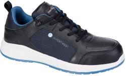 Portwest FC07 - Eco Composite Trainer védőcipő S3S SR, fekete/kék (FC07BKB47)