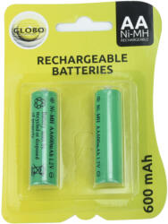 GLOBO Napelemes lámpához akkumulátor, AA 600mAh, 2db/bliszter - Solar Globo 3300-2E (3300-2E)