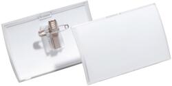 Durable Névkitűző 54 x90mm, kombi klippel, 25 db/csomag, Durable Click Fold áttetsző (821419) - web24