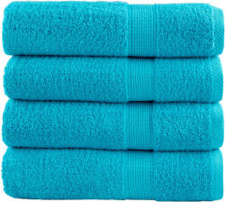 vidaXL Премиум хавлиени кърпи SOLUND 4 бр зелени 100x150 см 600 gsm (137456)