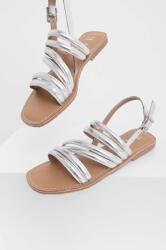 Answear Lab sandale de piele femei, culoarea argintiu BPYX-OBD04I_SLV