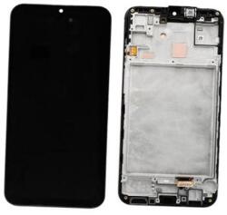 Samsung A155/A156 Galaxy A15 4G/A15 5G, LCD kijelző érintőplexivel és előlapkerettel kis kijelzős változat), fekete OLED