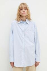 Levi's pamut ing női, galléros, relaxed - kék M - answear - 21 990 Ft