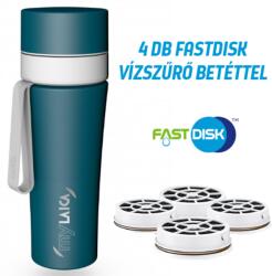  myLAICA komplett csomag 4 hónapra (vízszűrő kulacs 1+3 db AJÁNDÉK FAST DISK szűrővel, matt zöld színben, rozsdamentes acél, szilikon pánttal, 0, 55 liter) (BR70A06+FD03A01)