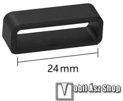 Okosóra szíj bújtató - 1db, szilikon, 24mm széles szíjakhoz, nem mérgező, mosható, A feltüntetett méret a bujtató belső szélességét jelöli! - FEKETE - mobilasz - 499 Ft