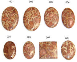  Pandantiv/Cabochon din Jasp cu Gaura Mineral Natural Picatura - Oval - Disc - 27-50 x 18-39 x 4-6 mm - 1 Buc