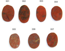  Pandantiv/Cabochon Jasp Rosu Druzy Natural cu Gaura Laterala - Oval - 22-29 x 16-19 x 5-8 mm - 1 Buc