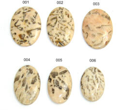  Pandantiv/Cabochon din Feldspat cu Gaura Mineral Natural - Oval - Picatura - 27-44 x 17-30 x 6-8 mm - 1 Buc