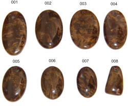  Pandantiv/Cabochon Bronzit Mineral Matural Oval - Picatura - 27-47 x 16-33 x 5-7 mm - 1 Buc