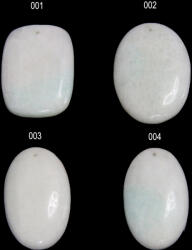  Pandantiv/Cabochon Amazonit Angel cu Gaura Mineral Natural Oval - Dreptunghi - 39-42 x 25-30 x 6-8 mm - 1 Buc