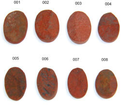  Pandantiv/Cabochon Jasp Rosu Druzy Natural cu Gaura Laterala - Oval - Picatura - 19-32 x 16-23 x 5-8 mm - 1 Buc