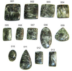  Pandantiv/Cabochon Serafinit cu Gaura Mineral Natural - Picatura - Oval - Dreptunghi - 25-47 x 12-35 x 3-6 mm - 1 Buc