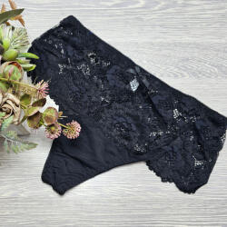 Lemila Magas derekú csipkés tanga XL, Fekete 69896