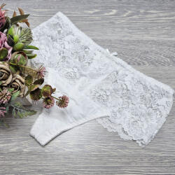 Lemila Magas derekú csipkés tanga M, Fehér 69881