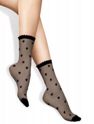 Lores Sosete lycra negre cu inimioare Lores Cuori 20 den