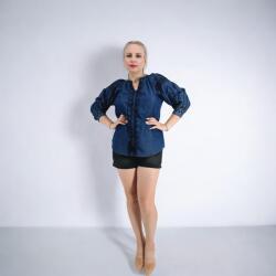 Ie traditionala Bluza cu broderie din denim Kiara 3