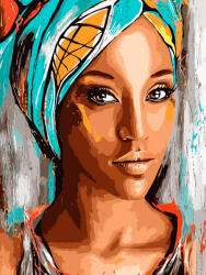 VARVIKAS Set pictura pe numere, cu sasiu, Portret Oriental, 40x50 cm (MG2108e)