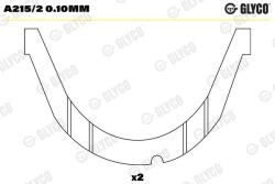 GLYCO Saiba distantier, arbore cotit GLYCO A215/2 0.10mm (A215/2 0.10mm)
