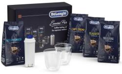 DeLonghi Set cafea boabe De'Longhi Essential Pack DLSC317 - AS00001545, 1kg cafea (250gr Classico, 250gr Selezione, 250gr Caffè Crema, 250gr Decaffeinato), 2 pahare cappuccino, 1 filtru apă (DLSC317)