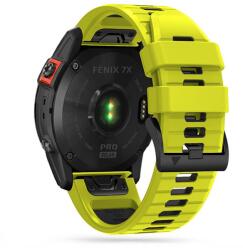 Tech-Protect Garmin Fenix 3 / 5X / 3HR / 5X Plus / 6X / 6X Pro / 7X szilikon sport óraszíj - Tech-Protect IconBand Pro - lime/fekete (TP605129) (TP605129)