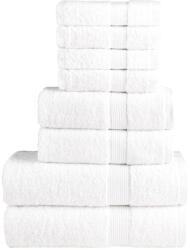 vidaXL Премиум комплект хавлии от 8 части SOLUND бял 600 gsm (137536)