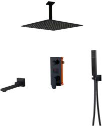  Zuhanycsap szett, Blackswan, M73.48 típus, matt fekete smart modell, 30 cm (UCBA232)