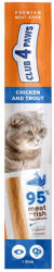 Kormotech Club 4 Paws Cat Sticks - Pui si Pastrav - 12g
