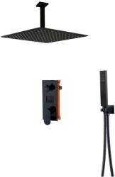 Zuhanycsap szett, Blackswan, M73.50 típus, matt fekete smart modell, 25 cm (UCBA234)