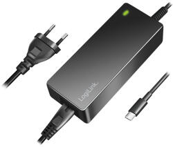 LogiLink Univerzális tápegység notebookokhoz, USB-C-csatlakozás (férfi), 65 W, fekete (PA0312) (PA0312)
