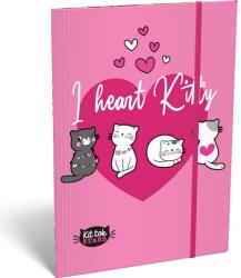 Lizzy Card I Heart Kitty cicás gumis mappa A4 - Lizzy Card (LIZ-24130503)