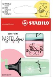 STABILO Set iluminatoare STABILO BOSS mini set pastel de 3 buc