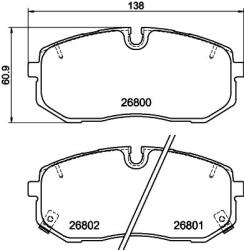 TEXTAR set placute frana, frana disc TEXTAR 2680001 (2680001)