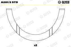 GLYCO Saiba distantier, arbore cotit GLYCO A201/2 STD (A201/2 STD)