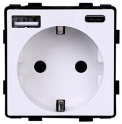Tosyco Modul încărcător 1 x USB 1.1 A cu indicator LED [CLONE] [CLONE] (TOS-MESK-USB-AC-W)