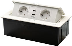 Tosyco Priză Schuko simplă cu ramă din sticlă [CLONE] [CLONE] [CLONE] (TOS-IGZ-517USB-W)
