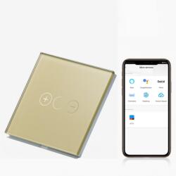 Tosyco Intrerupator dimabil smart Zigbee cu NUL cu touch (tactil) din sticla 500W Tosyco compatibil cu Tuya, Google Home, Amazon Alexa (TOS-CDIM-ZB-G)